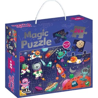 Jiri Models Třpytivé puzzle v krabičce Vesmír