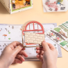RoboTime 3D skládačka Zarážka na knihy Miniatura domečku Květinový koutek