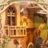 RoboTime 3D skládačka Zarážka na knihy Miniatura domečku Květinový koutek