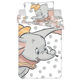 Jerry Fabrics Disney povlečení do postýlky Dumbo dots baby 100x135, 40x60 cm
