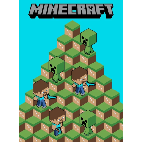 Jerry Fabrics Dětská fleecová deka Minecraft Blocs 100x150 cm