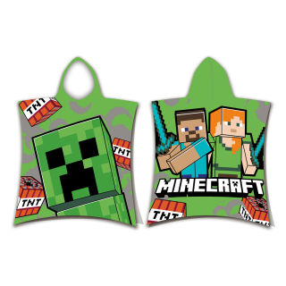 Jerry Fabrics Dětské bavlněné pončo Minecraft TNT 50x115 cm
