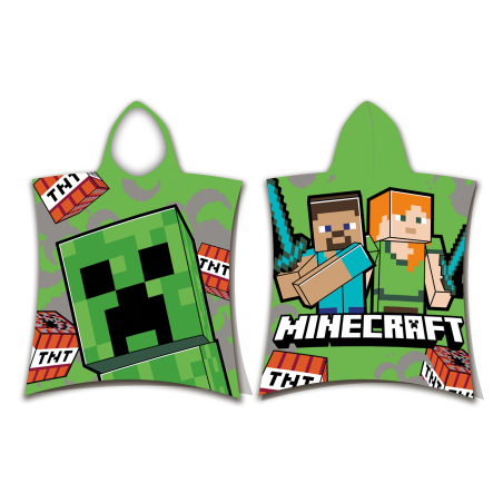 Jerry Fabrics Dětské bavlněné pončo Minecraft TNT 50x115 cm