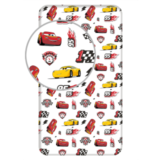 Jerry Fabrics Dětské prostěradlo Cars 3 McQueen 90x200x25 cm