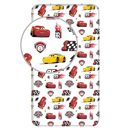 Jerry Fabrics Dětské prostěradlo Cars 3 McQueen 90x200x25 cm