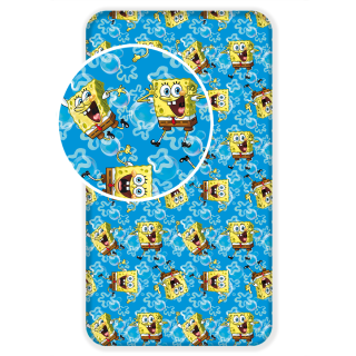 Jerry Fabrics Dětské prostěradlo Sponge Bob Blue 90x200x25 cm