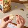 RoboTime 3D skládačka Zarážka na knihy Miniatura domečku Západ slunce na ostrově