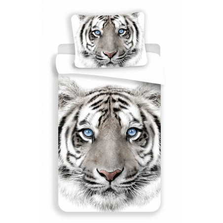 Jerry Fabrics Povlečení fototisk White Tygr 140x200, 70x90 cm