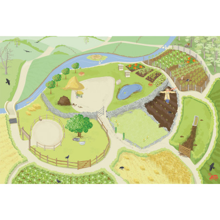 Le Toy Van hrací koberec PLAYMAT farmářská pole 80x120cm Le Toy Van hrací koberec PLAYMAT farmářská pole 80x120cm
