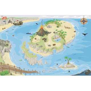 Le Toy Van hrací koberec PLAYMAT pirátský ostrov 80x120 cm
