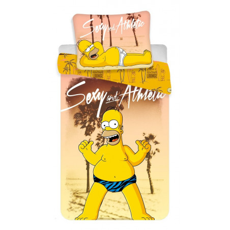 Jerry Fabrics Povlečení Simpsons Homer beach 140x200, 70x90 cm
