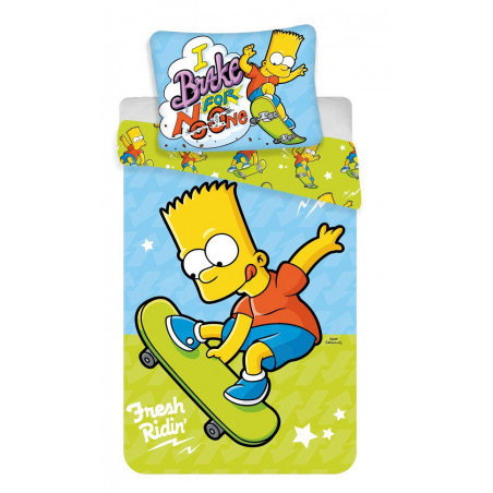 Jerry Fabrics Povlečení Simpsons Bart skate 03 140x200, 70x90 cm