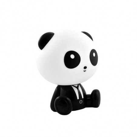 Dětská noční lampička Polux Panda černobílá 307651