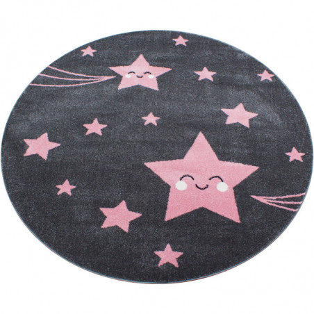 Kusový koberec Kids 610 pink kruh 