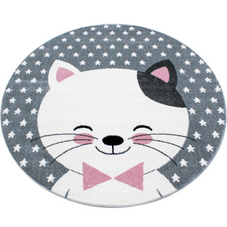 Ayyildiz Teppiche Kusový koberec Kids 550 pink kruh průměr 120 cm