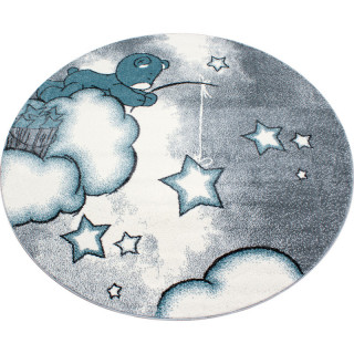 Ayyildiz Teppiche Kusový koberec Kids 580 blue kruh průměr 160 cm