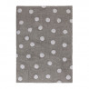 Ručně tkaný kusový koberec Polka Dots Grey-White 120x160 cm Ručně tkaný kusový koberec Polka Dots Grey-White 120x160 cm