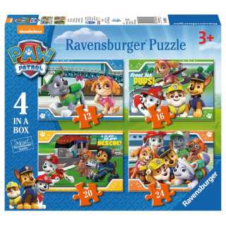 RAVENSBURGER Puzzle Tlapková patrola 4v1 (12,16,20,24 dílků)
