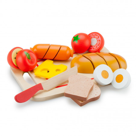 New Classic Toys Dřevěné krájecí potraviny - snídaně 10 ks