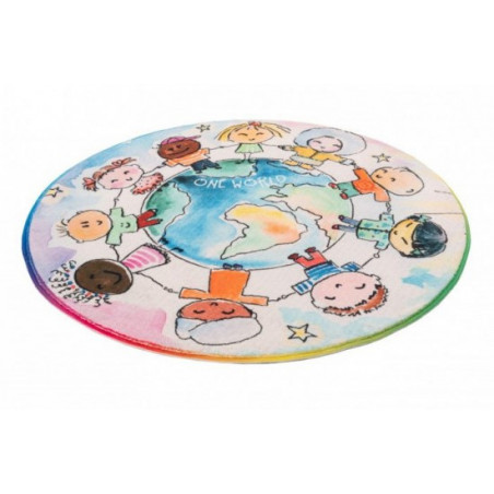 Dětský kusový koberec Juno 477 World Map kruh průměr 80 cm Dětský kusový koberec Juno 477 World Map kruh průměr 80 cm