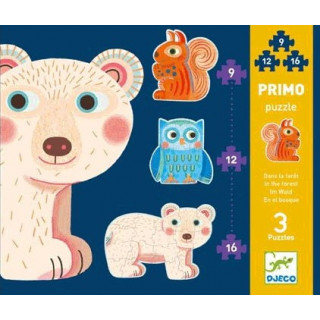 Djeco Puzzle pro nejmenší V lese 37 dílků