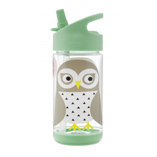 3 Sprouts Dětská láhev na pití 350 ml sova