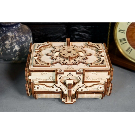 Ugears 3D dřevěné mechanické puzzle Starožitná šperkovnice