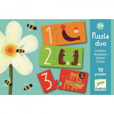 Djeco Duo puzzle čísla 10 párů