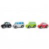 New Classic Toys Sada 4 dřevěných autíček New Classic Toys Sada 4 dřevěných autíček