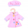 Bigjigs Toys růžový kabátek s čepičkou pro panenku 28 cm Bigjigs Toys růžový kabátek s čepičkou pro panenku 28 cm