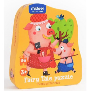 MIDEER Puzzle Tři prasátka 36 dílků