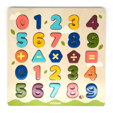 MiDeer Vkládací puzzle čísla