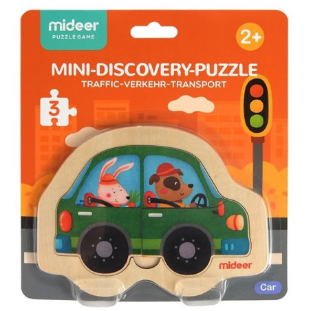 Mideer První dřevěné puzzle Mini Auto