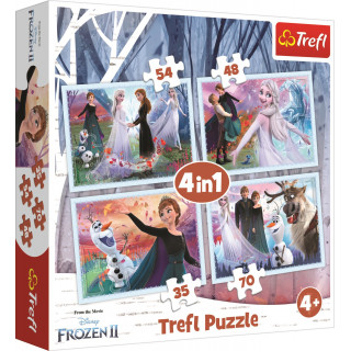 TREFL Puzzle Ledové království 2, 4v1 (35,48,54,70 dílků)