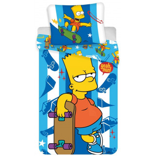Jerry Fabrics Povlečení Simpsons Bart skater 140x200, 70x90 cm