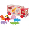 Bigjigs Toys dřevěné auto se zvířátky safari Bigjigs Toys dřevěné auto se zvířátky safari