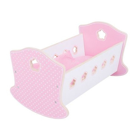 Bigjigs Toys - Dřevěná kolébka pro panenky Bigjigs Toys - Dřevěná kolébka pro panenky