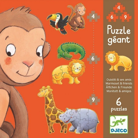 Djeco Puzzle gigant Kamarádi z Jungle