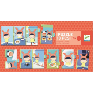 Djeco Puzzle trio Denní činnosti 10 dílků DOPRODEJ