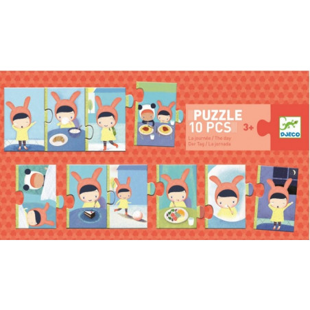 Djeco Puzzle trio Denní činnosti 10 dílků