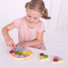 Bigjigs Toys dřevěná krájecí pizza se zlomky Bigjigs Toys dřevěná krájecí pizza se zlomky