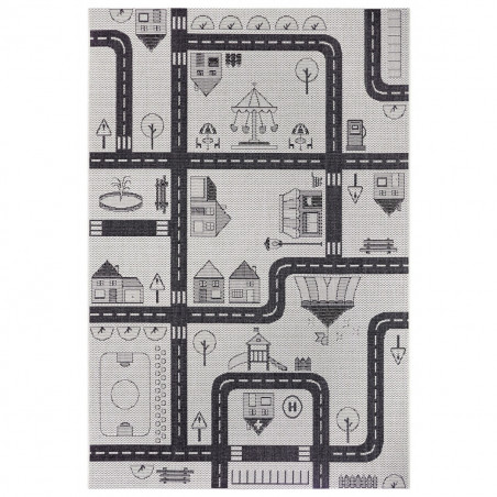 Zala Living - Hanse Home Dětský kusový koberec Flatweave Kids Rugs 104875 Cream/Black 160x230 cm