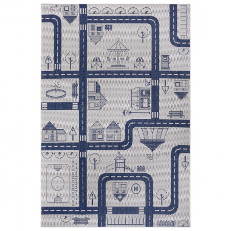 Zala Living - Hanse Home Dětský kusový koberec Flatweave Kids Rugs 104876 Cream/Blue 120x170 cm