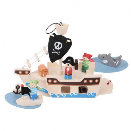Bigjigs Toys Dřevěná hračka - Hrací set Piráti Bigjigs Toys Dřevěná hračka - Hrací set Piráti
