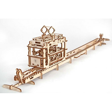 Ugears dřevěná stavebnice 3D mechanické Puzzle - Tramvaj Ugears dřevěná stavebnice 3D mechanické Puzzle - Tramvaj