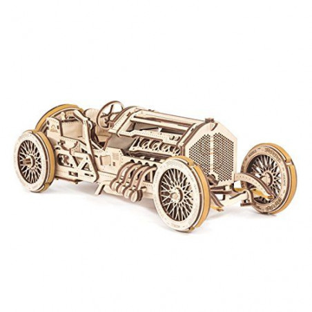 Ugears Dřevěná stavebnice 3D mechanické Puzzle Auto U-9 Grand Prix Ugears Dřevěná stavebnice 3D mechanické Puzzle Auto U-9 Grand Prix