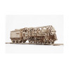 Ugears Dřevěná stavebnice 3D mechanické Puzzle Parní lokomotiva s tendrem Ugears Dřevěná stavebnice 3D mechanické Puzzle Parní lokomotiva s tendrem