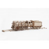 Ugears Dřevěná stavebnice 3D mechanické Puzzle Parní lokomotiva s tendrem Ugears Dřevěná stavebnice 3D mechanické Puzzle Parní lokomotiva s tendrem
