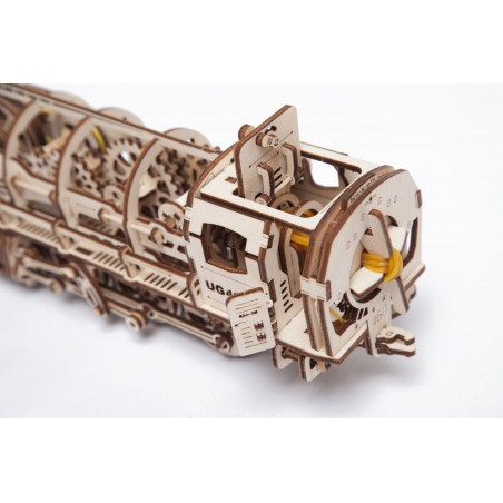 Ugears Dřevěná stavebnice 3D mechanické Puzzle Parní lokomotiva s tendrem Ugears Dřevěná stavebnice 3D mechanické Puzzle Parní lokomotiva s tendrem
