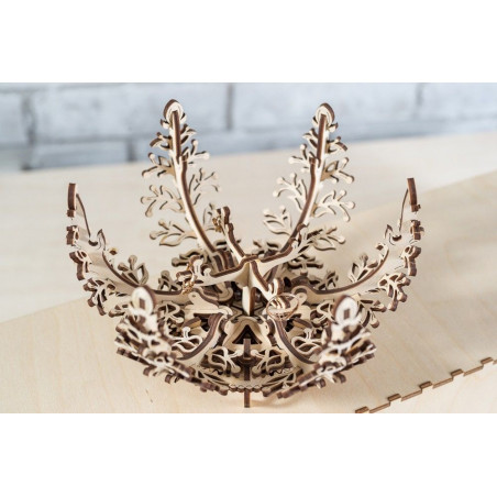 Ugears Dřevěná stavebnice 3D mechanické Puzzle Květina